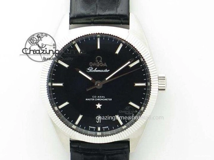 0408 Planet Ocean Master Chrono 45mm SS OM 1:1 Best Edition Black Dial On Orange Rubber Strap A Attractive 8170